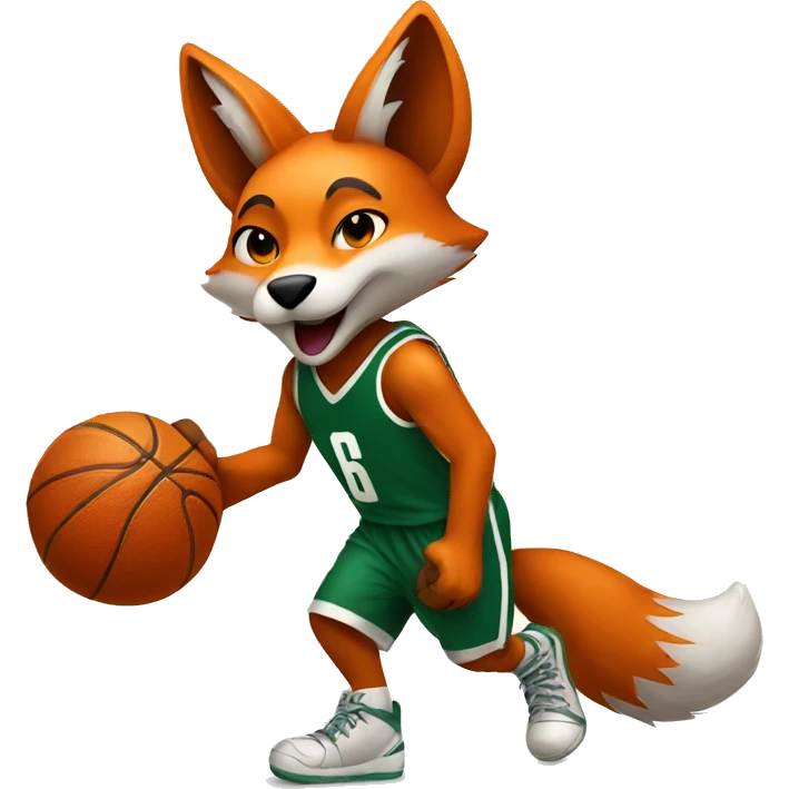 Fox playing basketball  emoji