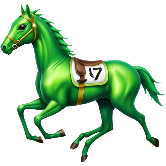 horse racing alien emoji