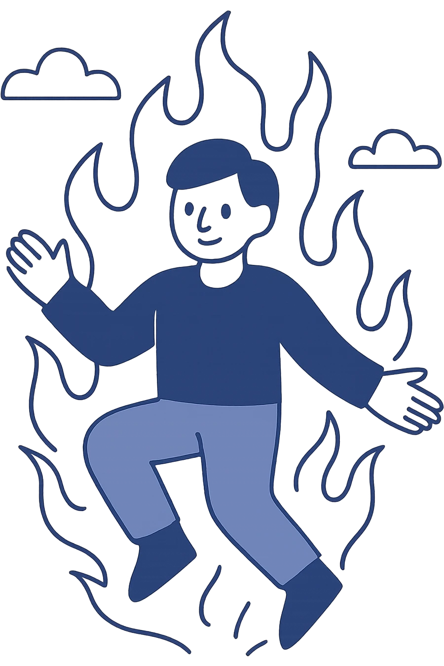 white fire, dynamic, energetic style emoji