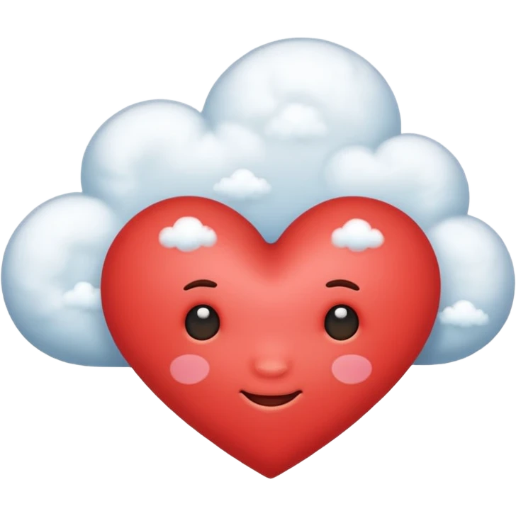 heart with a cloud motif emoji