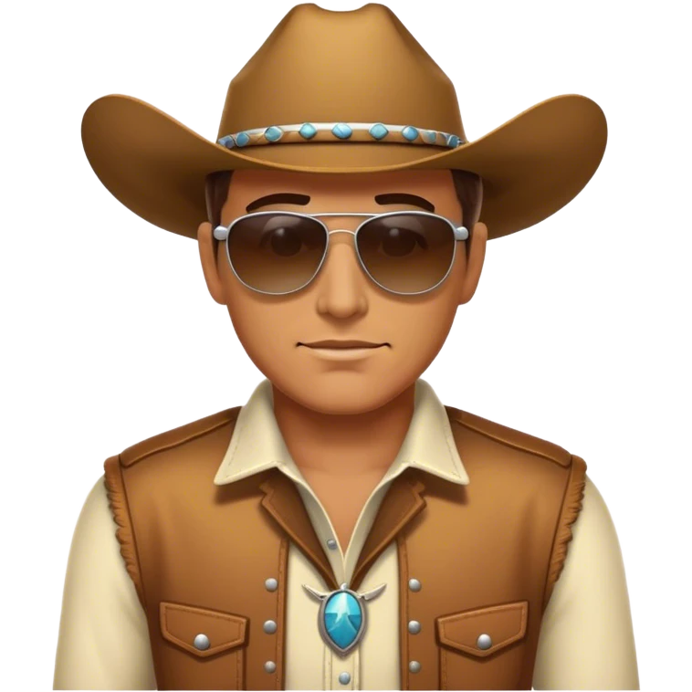 Cowboy wearing sunglasses emoji