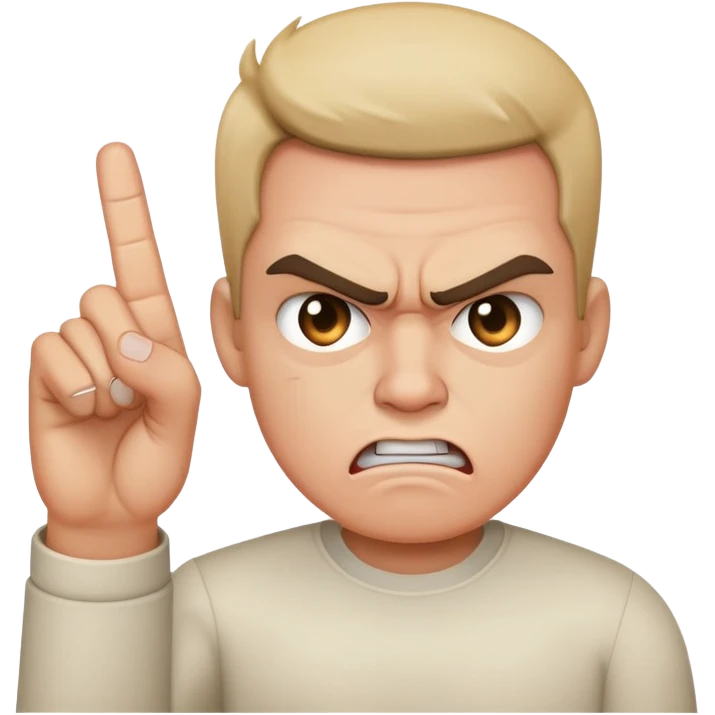 angry face with middle finger emoji