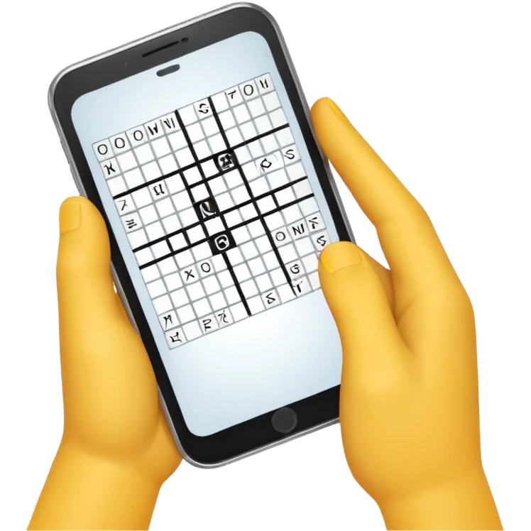 Crosswords on cellphone emoji