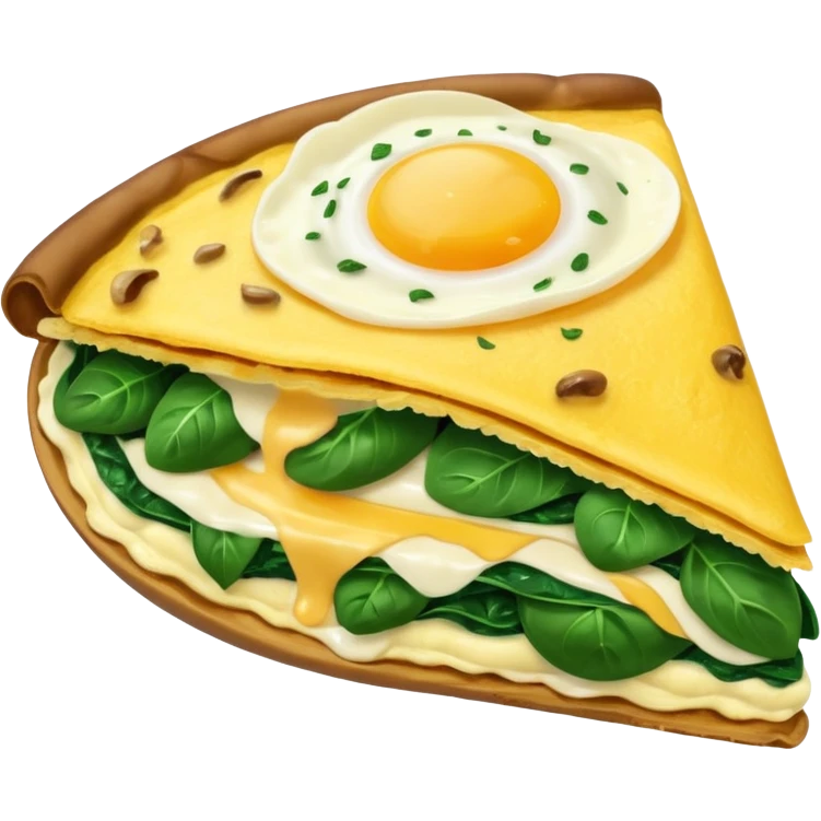 Egg Omelet with Spinach and Mushrooms emoji
