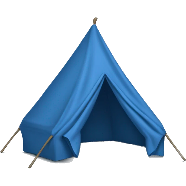 blue tent cloth folded in square emoji