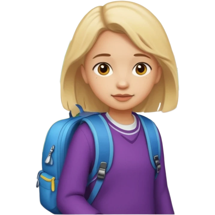 دختری که از مدرسه میاد emoji