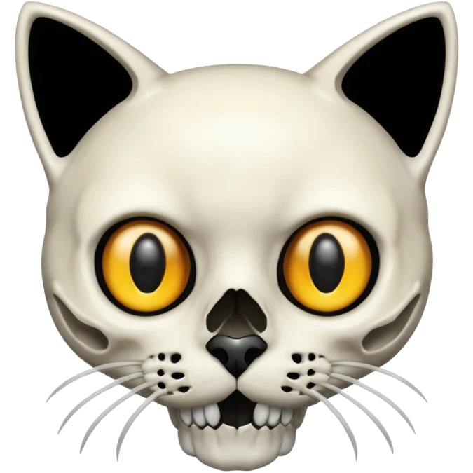 black-eye-sockets cat-skull emoji