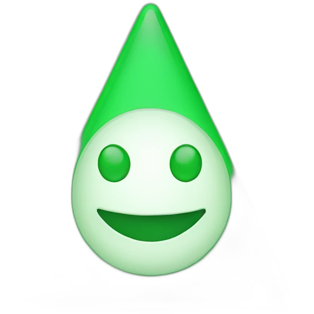 triangle green with smile emoji