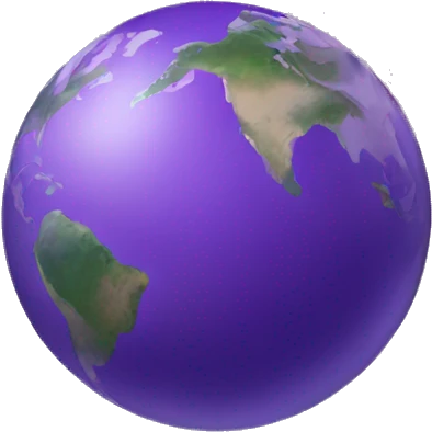 purple earth emoji