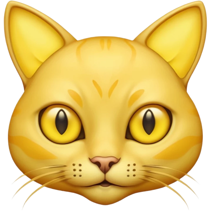 very yellow alien cat face emoji