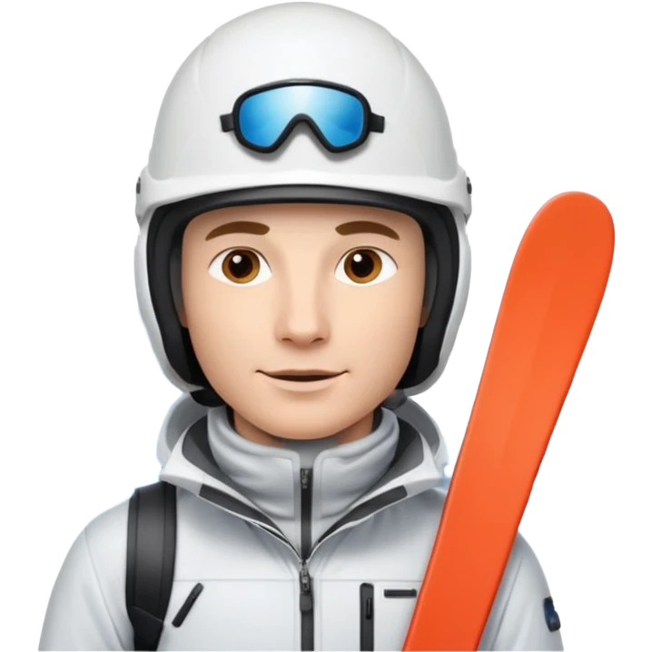 Man skiing, White helmet, Ski,Background Matterhorn emoji