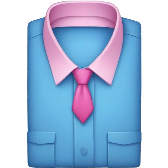 blue shirt and a pink tie emoji