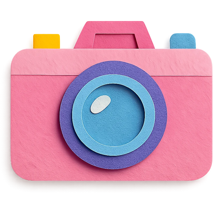 pink camera emoji