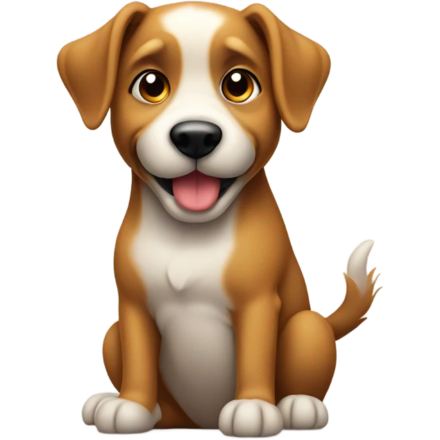 Dog with middle finger emoji