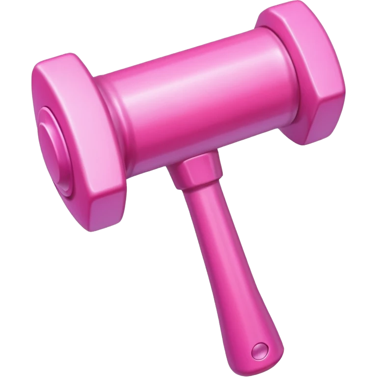 Pink big party hammer emoji