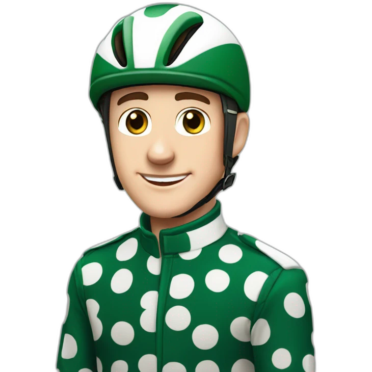 paul townend jockey dark green polka dot emoji