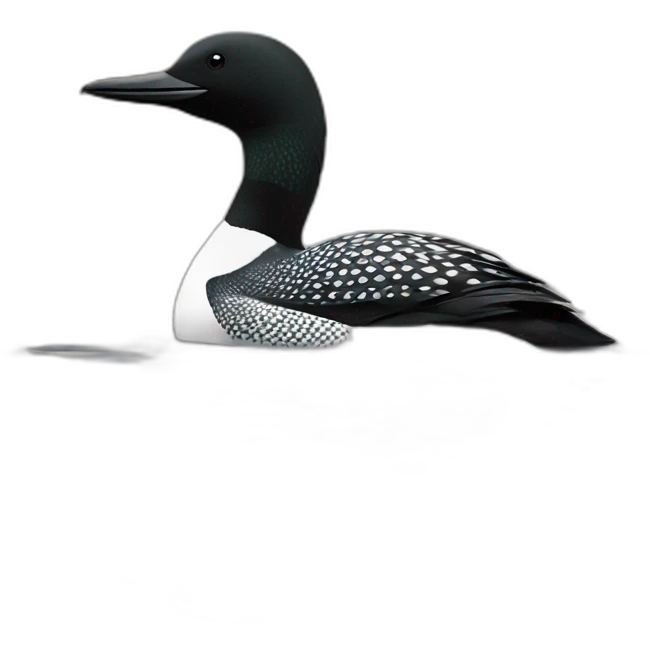 loon sitting on the water emoji
