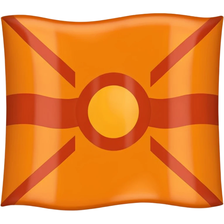 Native American Cherokee flag orange emoji