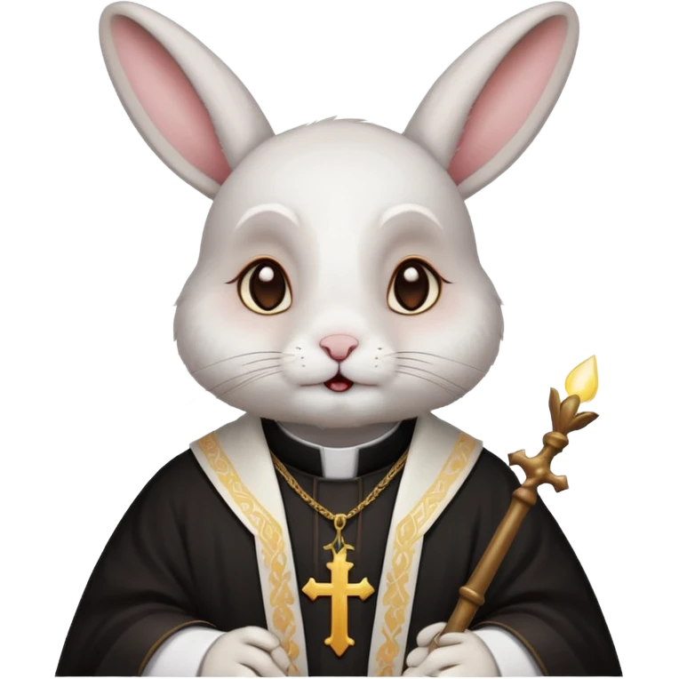 Priest Exorcist rabbit  emoji
