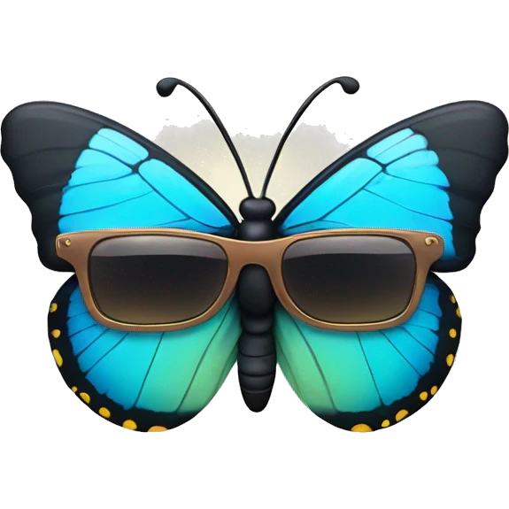 Butterfly with sunglasses emoji
