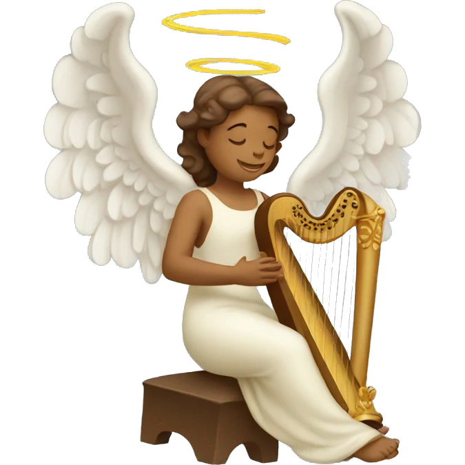 angel playing harp emoji