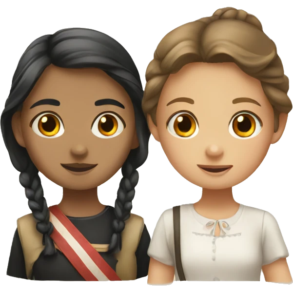 german girl and filipino girl emoji