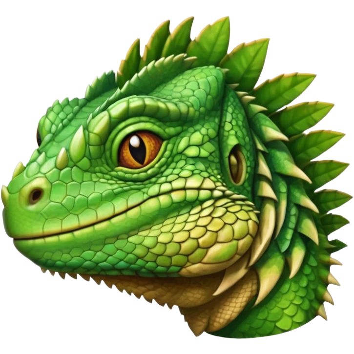 
simple iguana, front face emoji