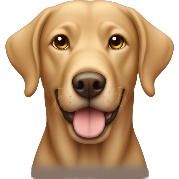 Light brown lab with very long ears happy long face emoji