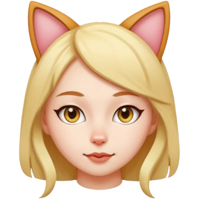 고양이 귀 포즈를 하는 여성 emoji