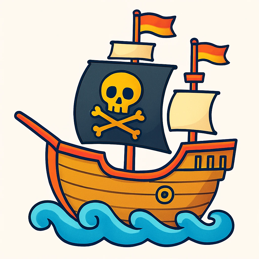 pirate ship emoji