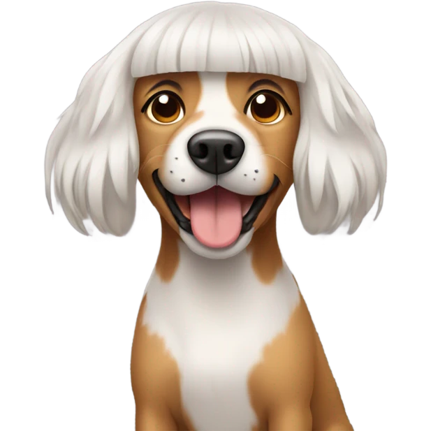 dog in wig emoji
