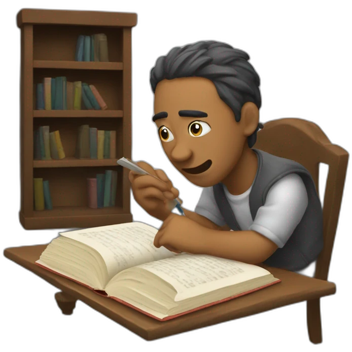 trying to finish a book before deadline emoji