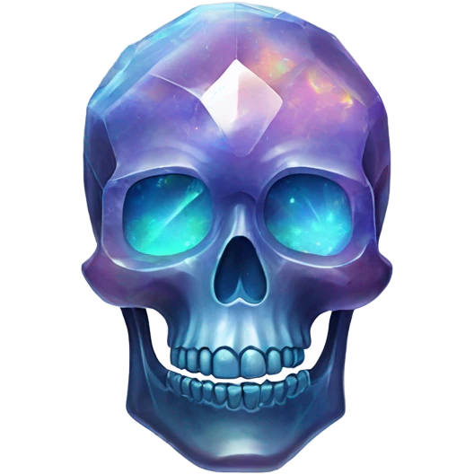 Opal gemstone skull crystal emoji