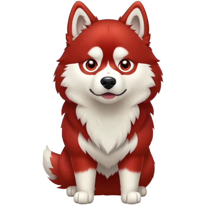 Red husky  emoji