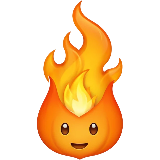 glowing flame emoji