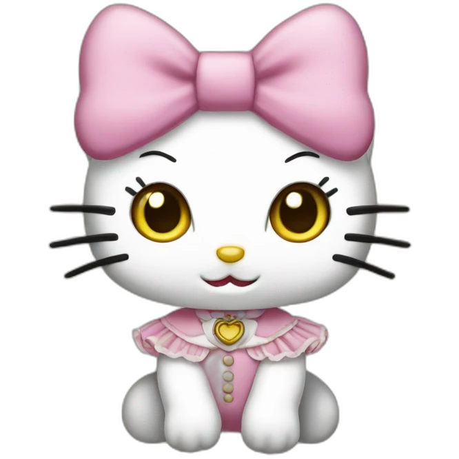 Victorian hello kitty emoji