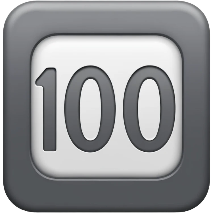 100 dans un carre gris emoji