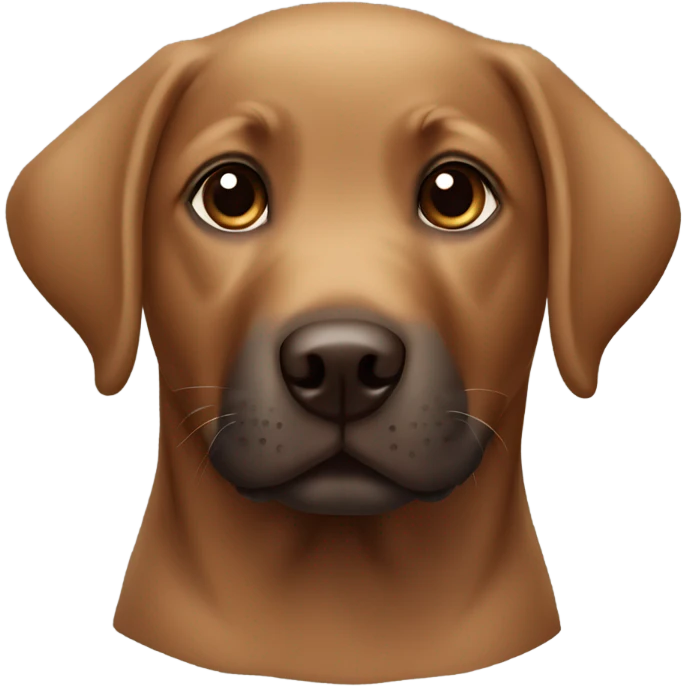 brown Labrador puppy head emoji