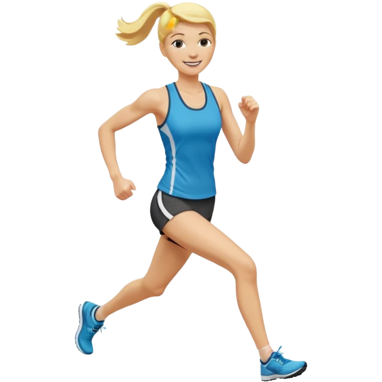give me a tall, blonde female runner emoji