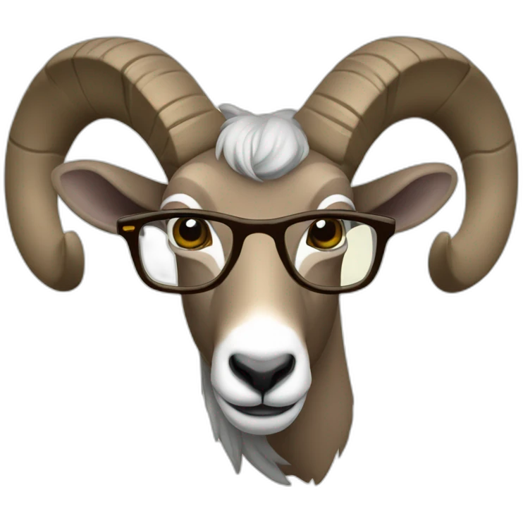 Bighorn with eyeglasses emoji