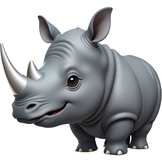 cinematic-cute-rhinoceros-zomed-out-portrait-emoji,-head-tilted-playfully-and-inquisitively,-featuring-a-rugged,-glossy-slate-gray-hide-with-a-gentle,-rounded-ivory-horn-and-round,-sparkling-eyes-filled-with-curious-wonder, emoji