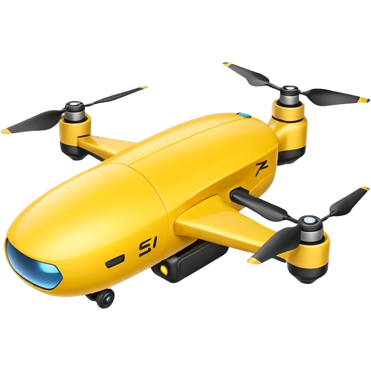 Yellow Drone – battery pack, Courier Drones. emoji