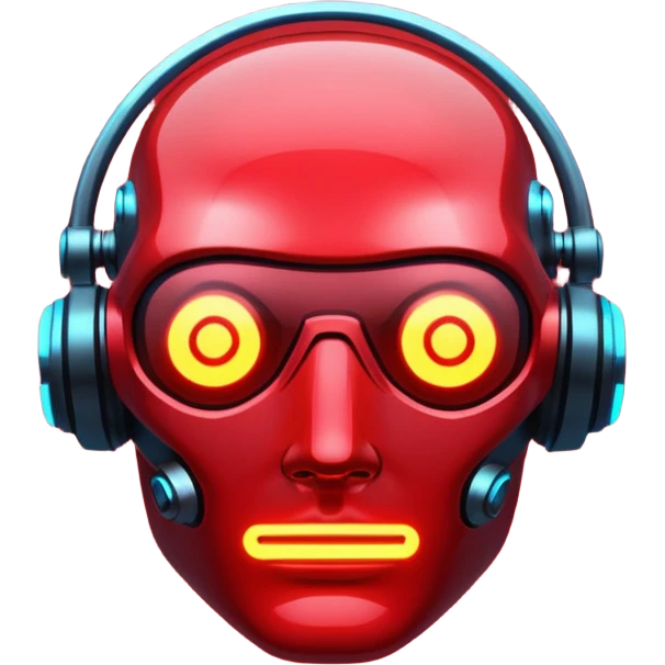 red glitter cyberpunk light emoji