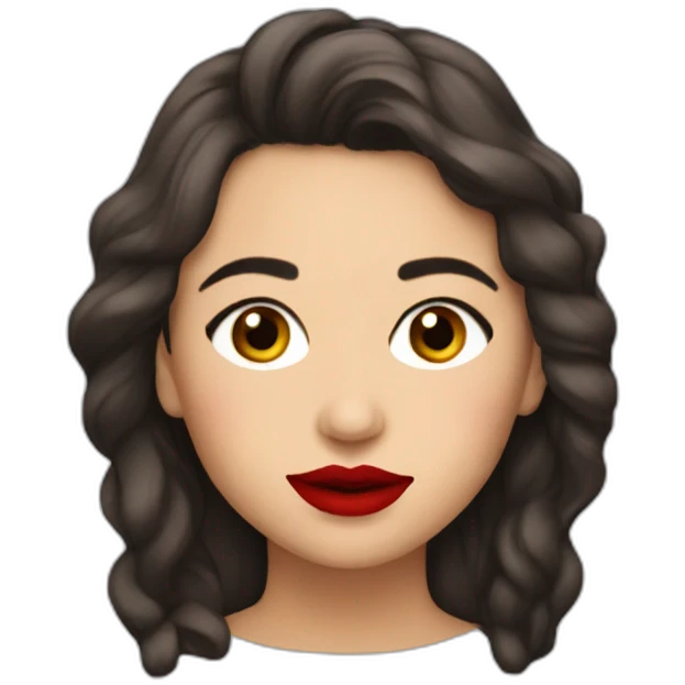 Marta Castrillo con labios rojos emoji