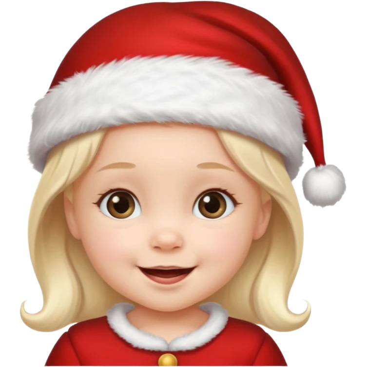 christmas girl but her apperance is like baby, pretty emoji