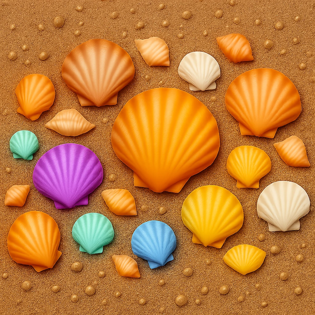 Make the sand look wet from a top-down view in the style of apple emojis. Keep the background transparent if present. emoji