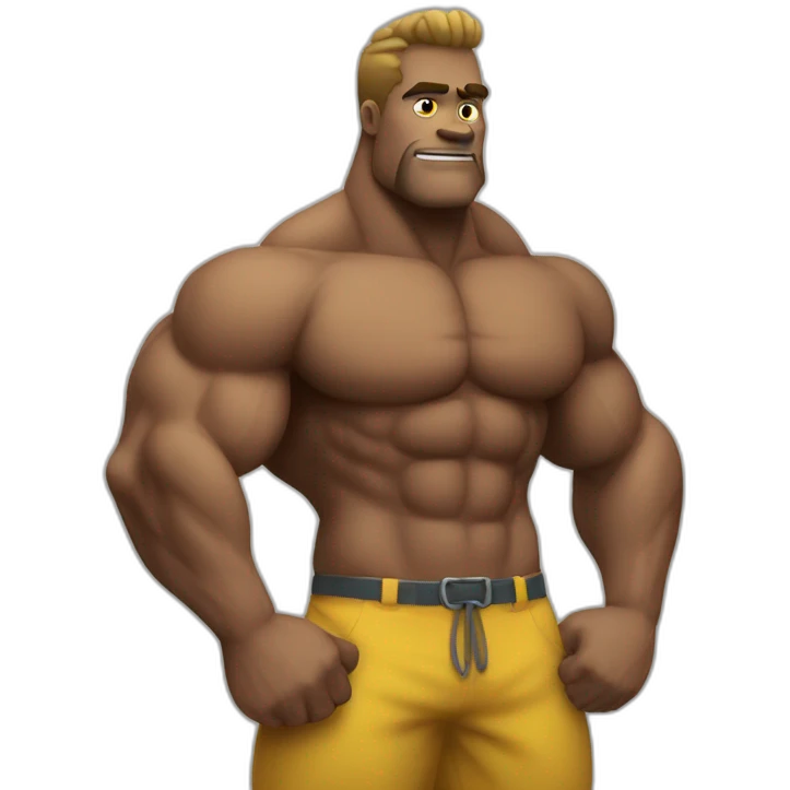 Giga Chad with big muscles emoji