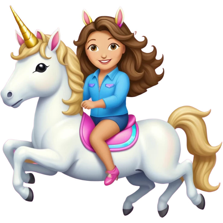 abby lee miller riding a unicorn space ship emoji