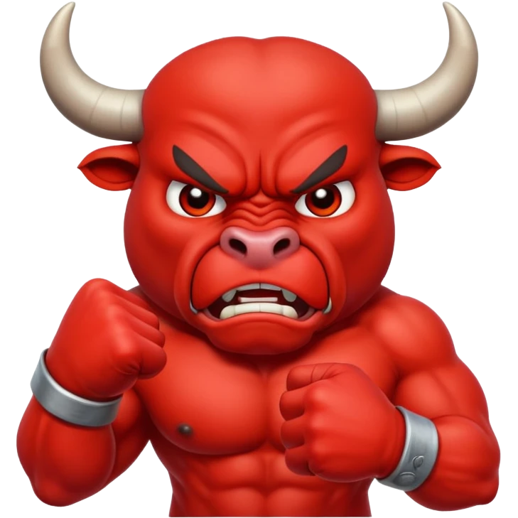 Angry bull emoji showing thumb down (DisLikes) emoji