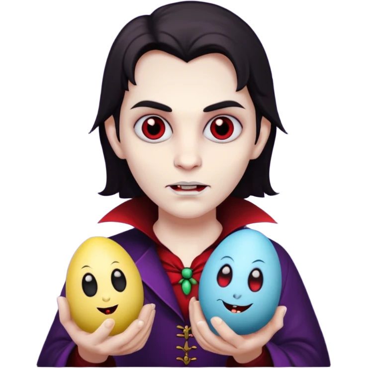 vampire with easter eggs emoji